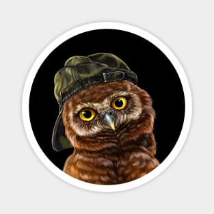 Owl in a cap Magnet